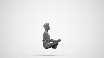 realistic 3D people man sport, render-ready for V-Ray and Corona, FBX OBJ, wireframe side view