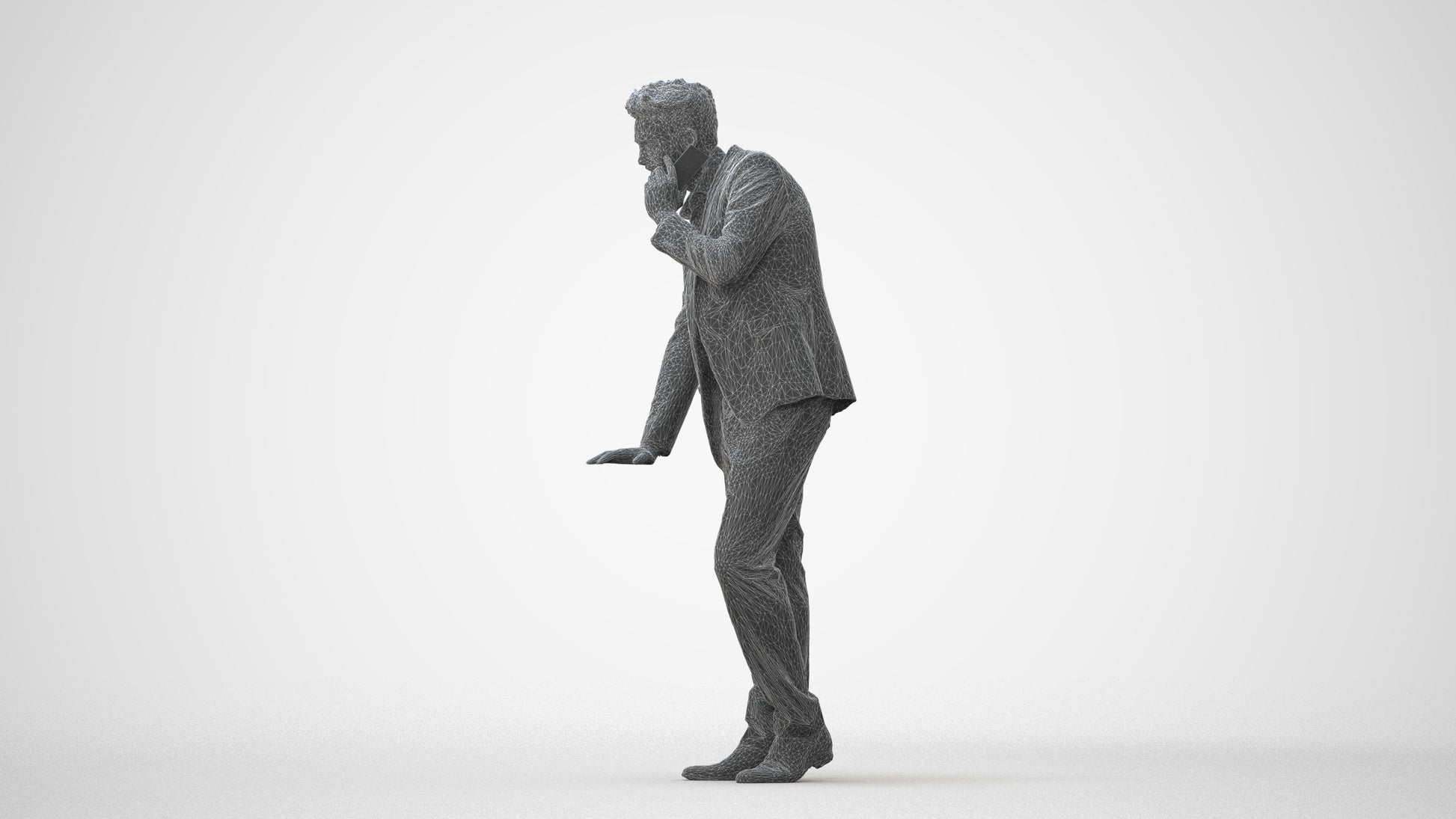 realistic 3D human man business, archviz people FBX OBJ for Blender, square thumbnail