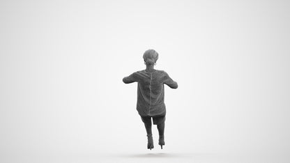 3D scanned woman driving casual, photorealistic archviz people for Enscape and SketchUp, wireframe front view