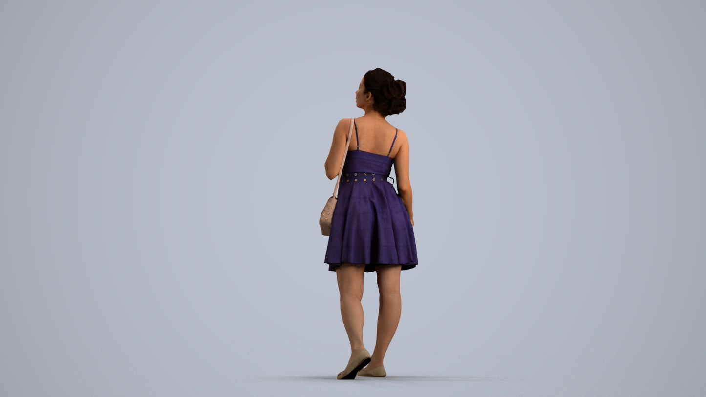realistic 3D woman formal formalaffairs, scanned archviz people for Blender and 3ds Max, front view render