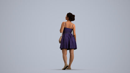realistic 3D woman formal formalaffairs, scanned archviz people for Blender and 3ds Max, front view render