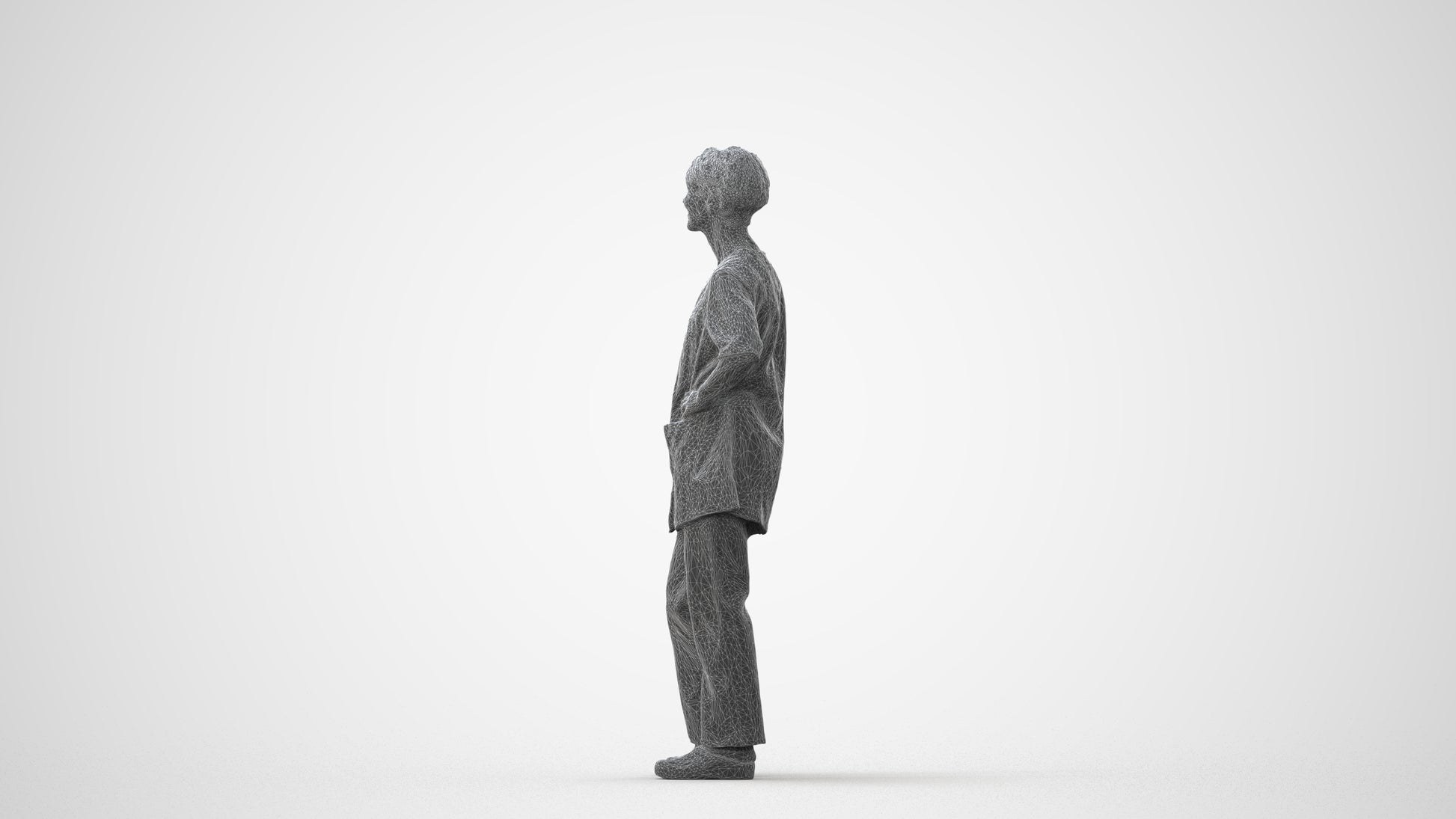 scanned 3D senior woman medical, photogrammetry people for Enscape and V-Ray, square thumbnail