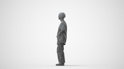 scanned 3D senior woman medical, photogrammetry people for Enscape and V-Ray, square thumbnail
