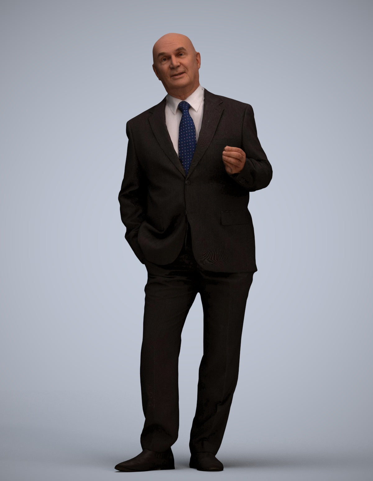 photogrammetry 3D senior man business mix, realistic human model archviz FBX