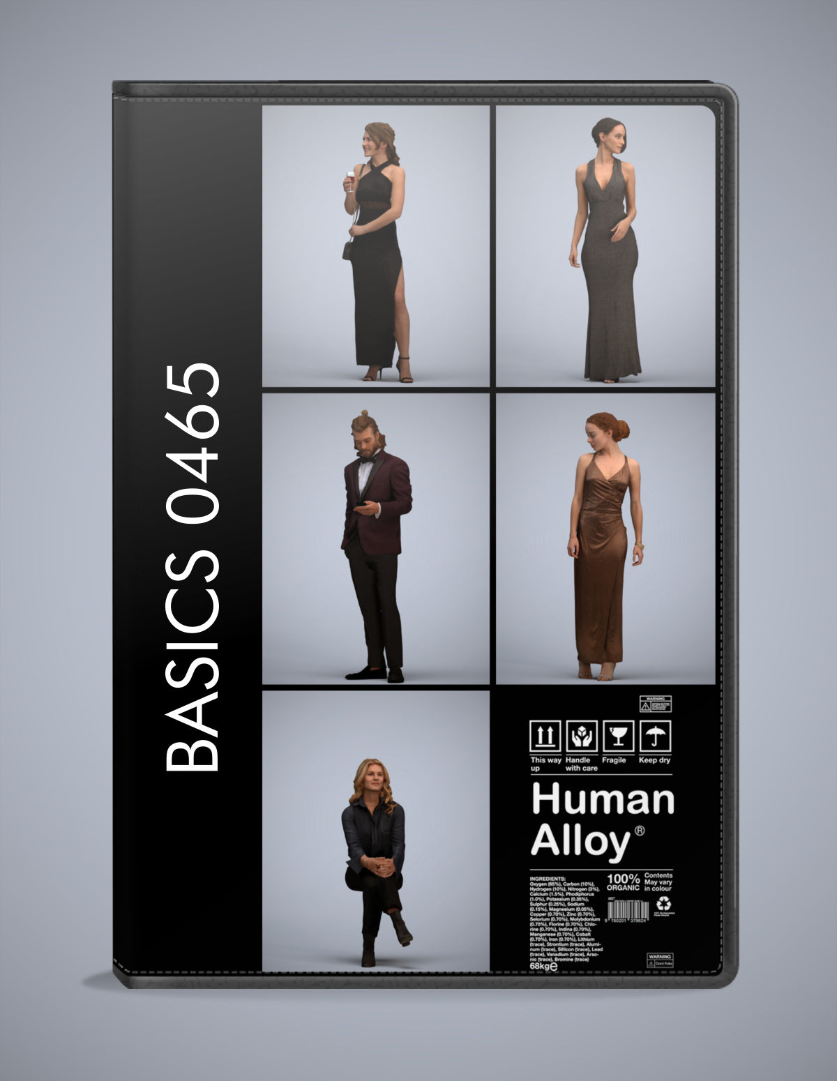 realistic 3D humans formalaffairs pack, 5 archviz people FBX OBJ for Blender