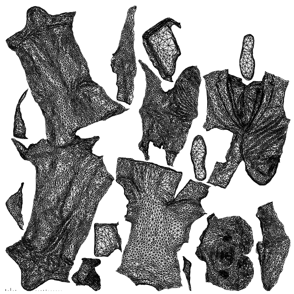 3D people model man business, scanned human for 3ds Max rendering, wireframe top-down view