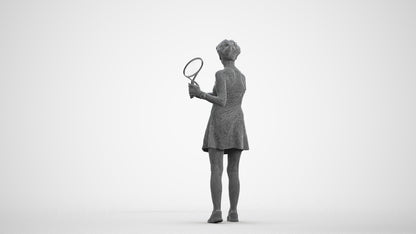 3D scanned woman sport, photorealistic archviz people for Enscape and SketchUp, wireframe front view