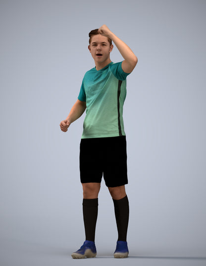 realistic 3D human boy sport, archviz people FBX OBJ for Blender