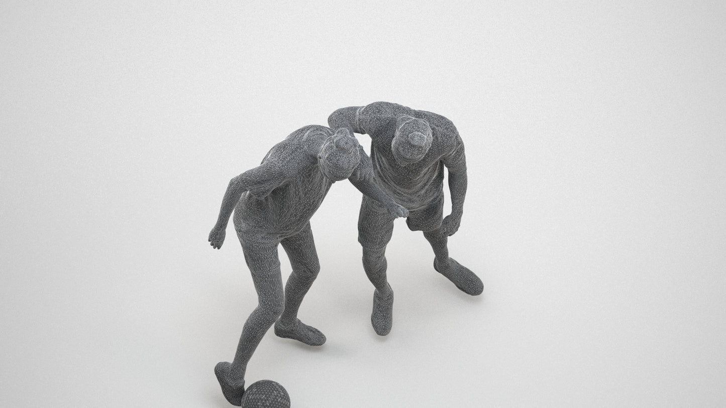 3D scanned woman sport, photorealistic archviz people for Enscape and SketchUp, wireframe three-quarter view