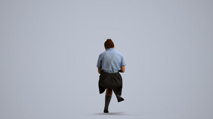 realistic 3D girl mix, scanned archviz people for Blender and 3ds Max, front view render