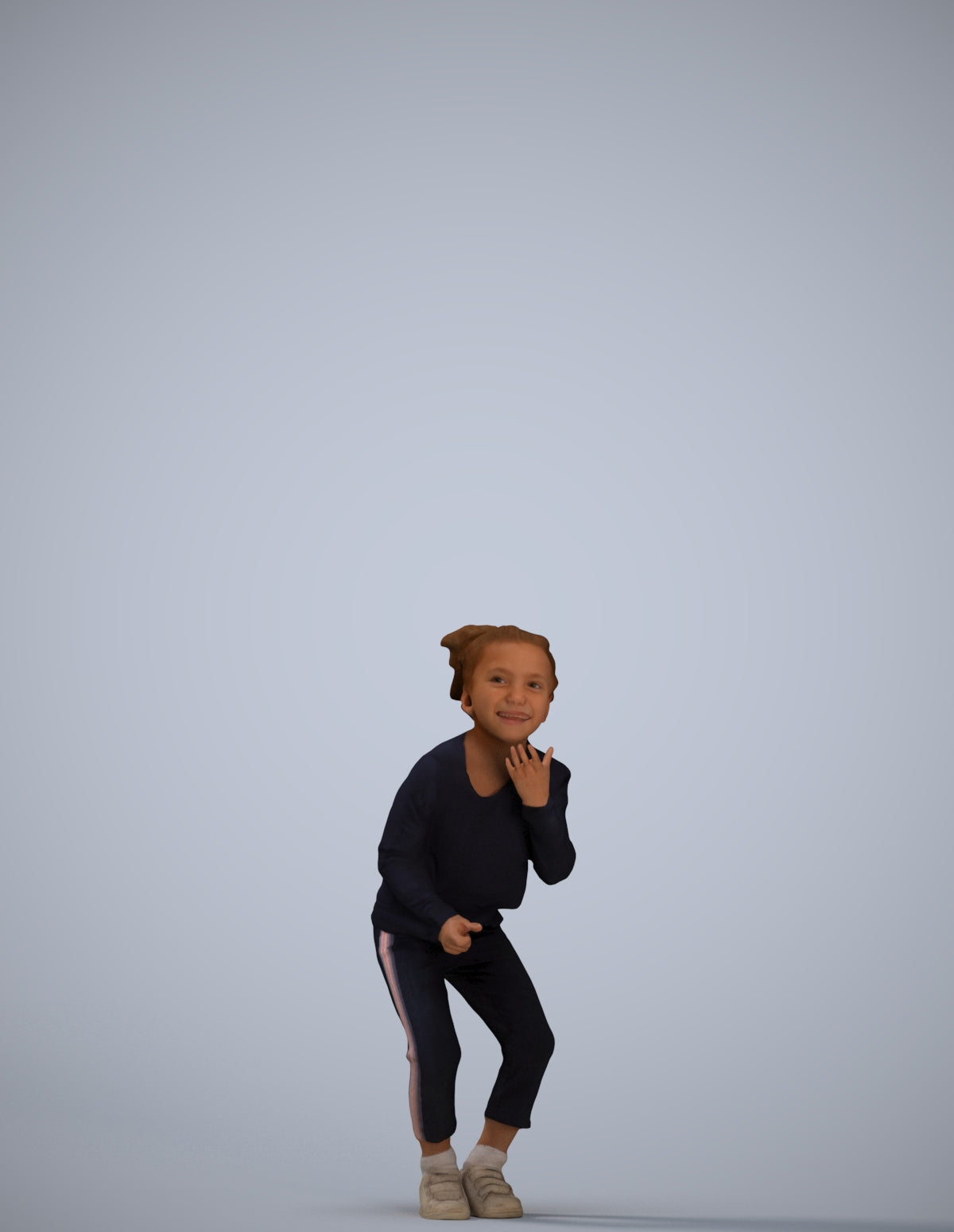realistic 3D people girl casual kids, render-ready for V-Ray and Corona, FBX OBJ