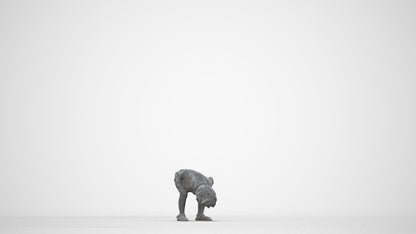 photogrammetry 3D boy casual kids, realistic human model archviz FBX, wireframe back view