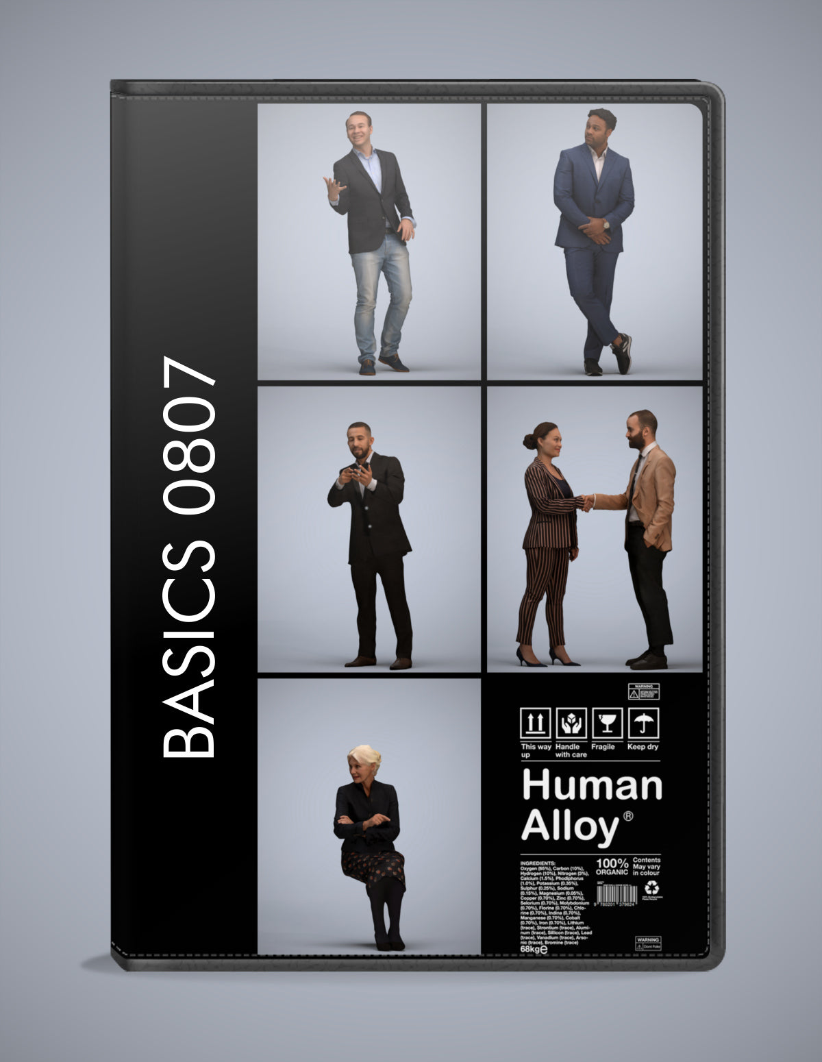 5x realistic 3D people business pack, scanned archviz collection for Blender and 3ds Max