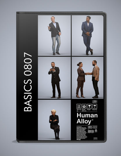 5x realistic 3D people business pack, scanned archviz collection for Blender and 3ds Max