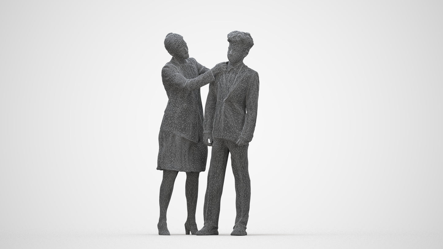 photogrammetry 3D girl kids, realistic human model archviz FBX, wireframe back view