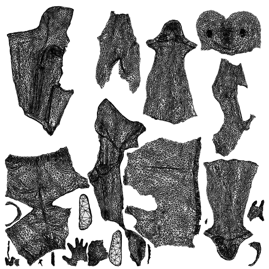 3D people model man pool, scanned human for 3ds Max rendering, wireframe top-down view