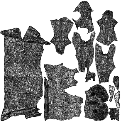 3D human model man casual bathroom, photogrammetry scanned person for archviz, wireframe top-down view