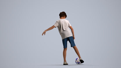 realistic 3D boy sport kids, scanned archviz people for Blender and 3ds Max, front view render