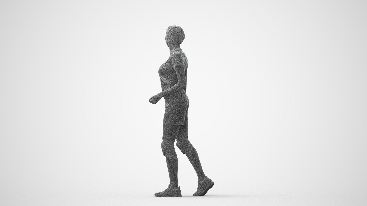 3D people model woman sport, scanned human for 3ds Max rendering, square thumbnail