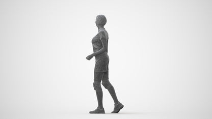 3D people model woman sport, scanned human for 3ds Max rendering, square thumbnail