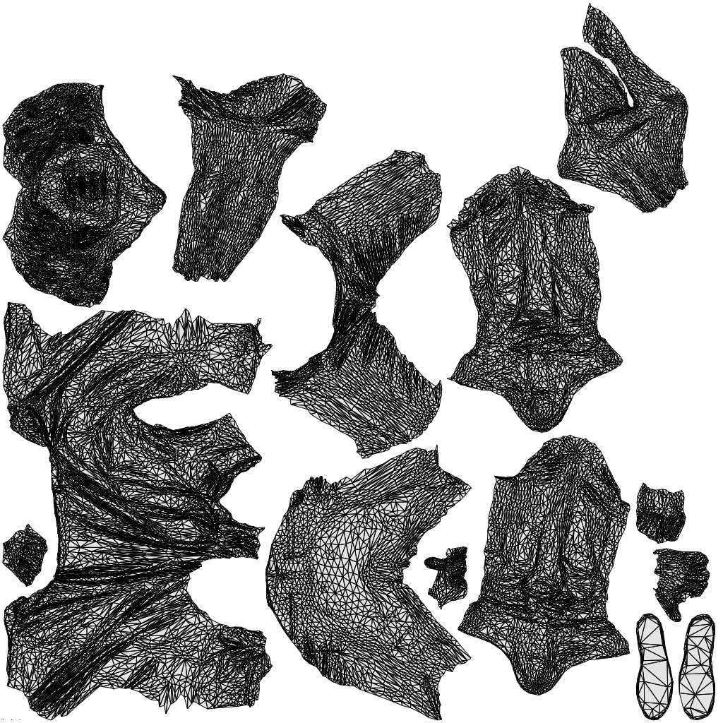 realistic 3D man casual sitting, scanned archviz people for Blender and 3ds Max, wireframe top-down view