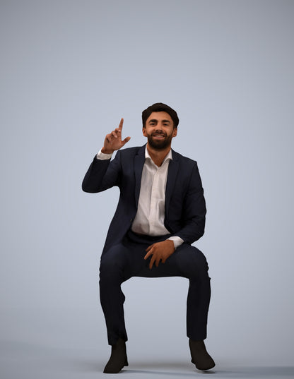 photogrammetry 3D man business, realistic human model archviz FBX