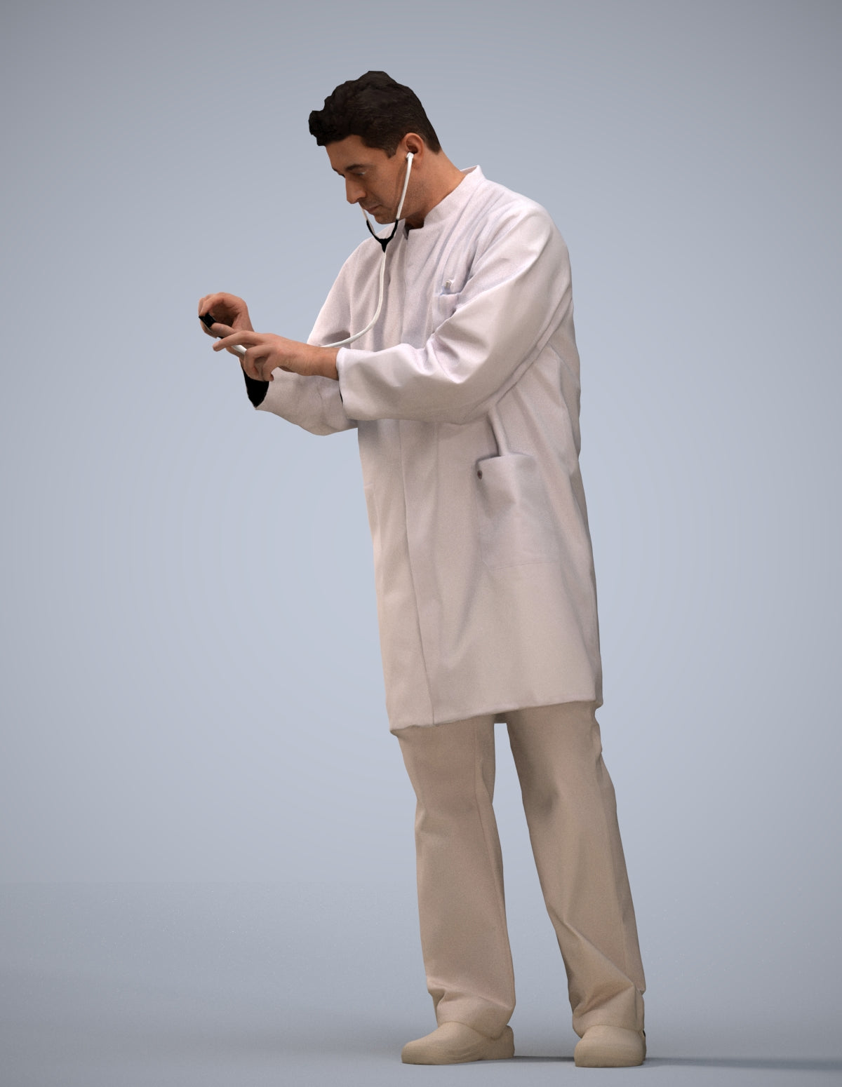 realistic 3D people man medical, render-ready for V-Ray and Corona, FBX OBJ