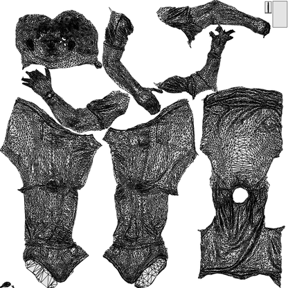 3D people model man casual couple, scanned human for 3ds Max rendering, wireframe top-down view