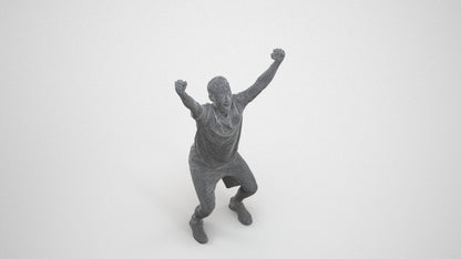 realistic 3D people man sport, render-ready for V-Ray and Corona, FBX OBJ, wireframe three-quarter view