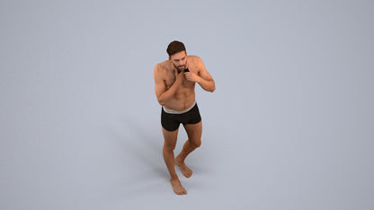 photogrammetry 3D man mix, realistic human model archviz FBX, back view render
