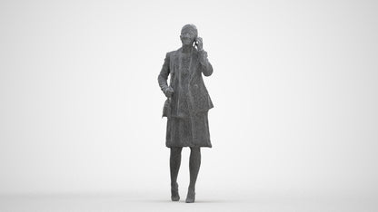 photogrammetry 3D woman business, realistic human model archviz FBX, three-quarter front view render