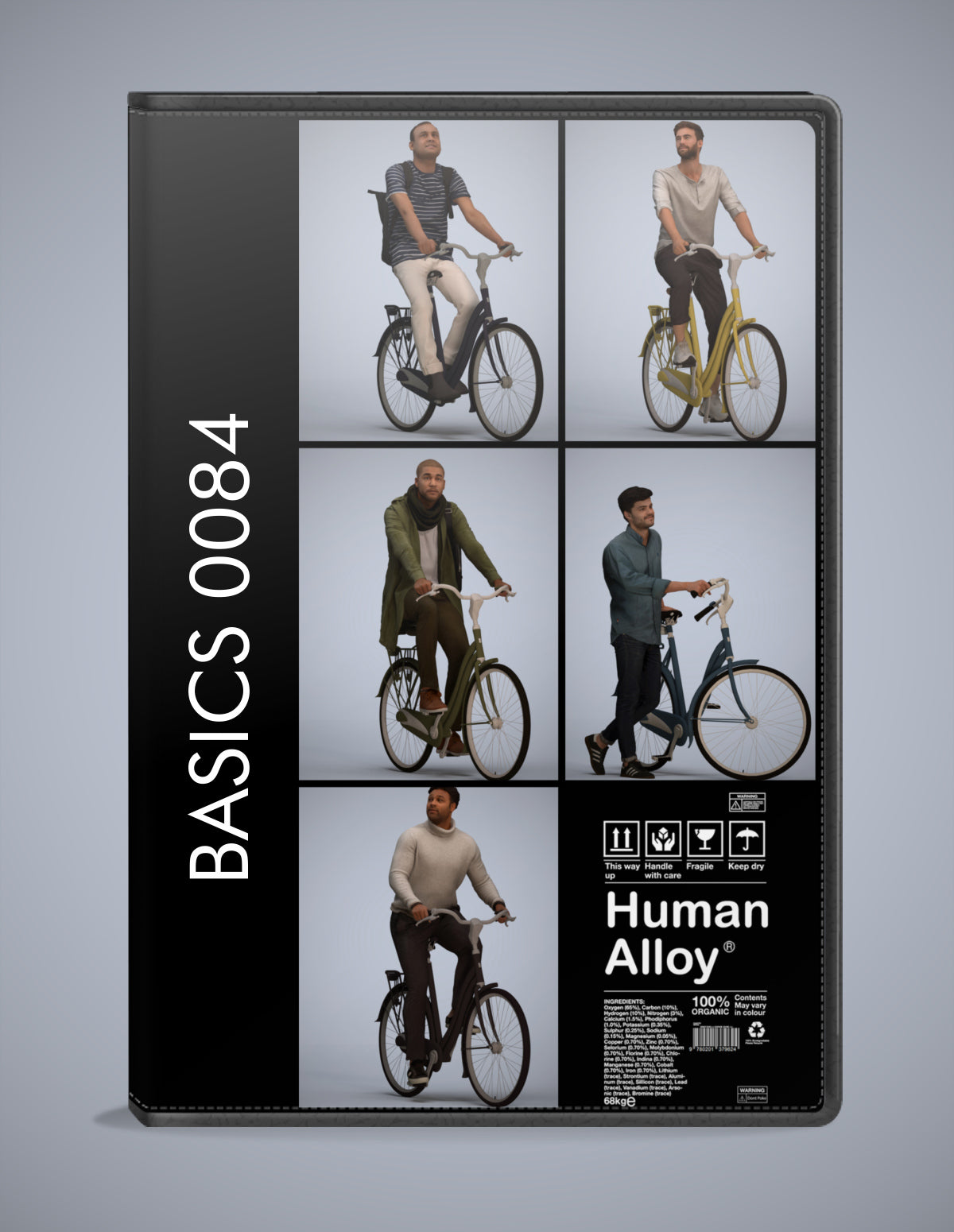 5x realistic 3D people sitting pack, scanned archviz collection for Blender and 3ds Max