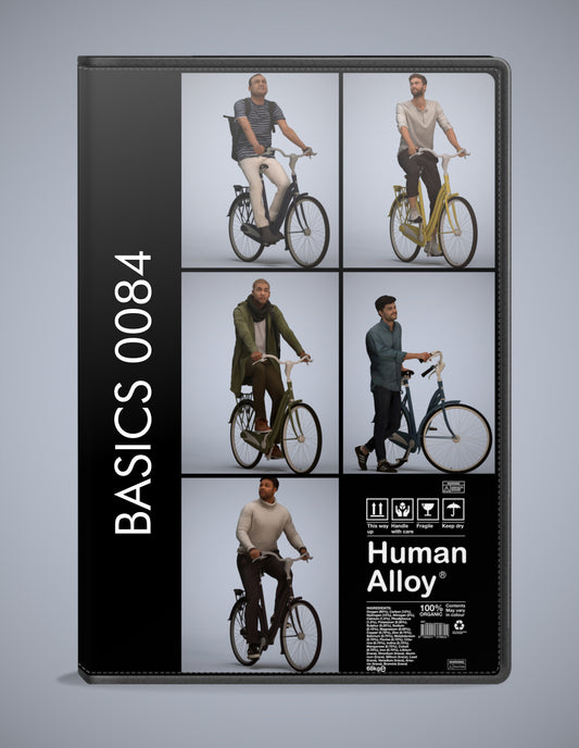5x realistic 3D people sitting pack, scanned archviz collection for Blender and 3ds Max