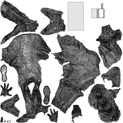 scanned 3D woman casual sitting, photogrammetry people for Enscape and V-Ray, wireframe top-down view