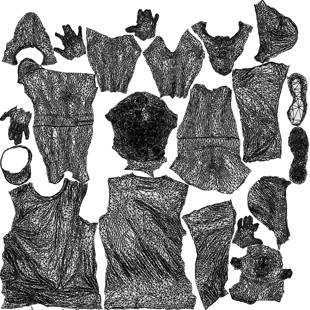 3D people model man sport, scanned human for 3ds Max rendering, wireframe top-down view