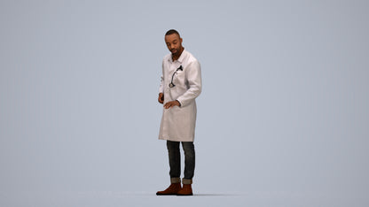 photogrammetry 3D man medical, realistic human model archviz FBX, top-down view render