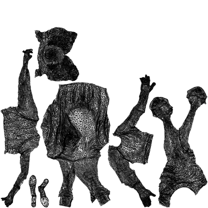 realistic 3D woman formal sitting, scanned archviz people for Blender and 3ds Max, wireframe top-down view