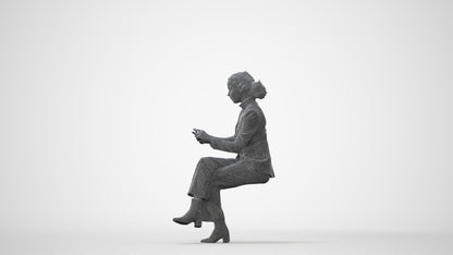 scanned 3D woman business, photogrammetry people for Enscape and V-Ray, square thumbnail