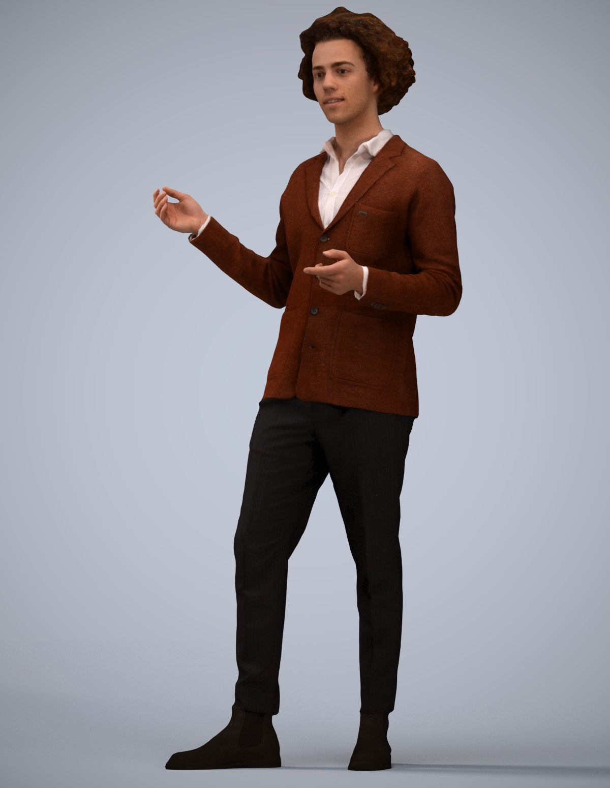 realistic 3D man business, scanned archviz people for Blender and 3ds Max