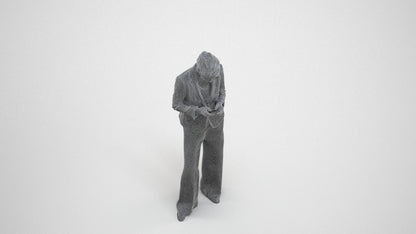 realistic 3D woman business, scanned archviz people for Blender and 3ds Max, wireframe three-quarter view