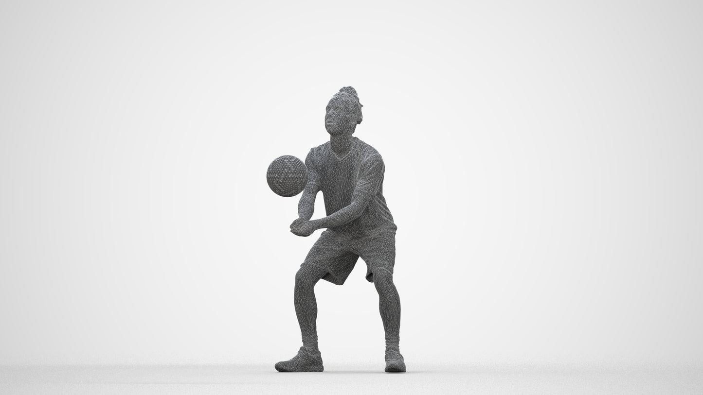 3D scanned man sport, photorealistic archviz people for Enscape and SketchUp, wireframe back view