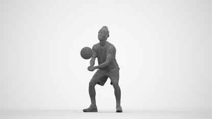 3D scanned man sport, photorealistic archviz people for Enscape and SketchUp, wireframe back view