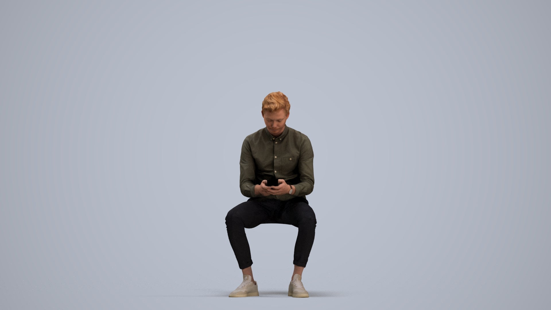 photogrammetry 3D man casual sitting, realistic human model archviz FBX, standing pose render