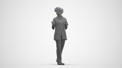 photogrammetry 3D woman medical, realistic human model archviz FBX, three-quarter front view render