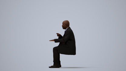 realistic 3D people man business, render-ready for V-Ray and Corona, FBX OBJ, three-quarter view render