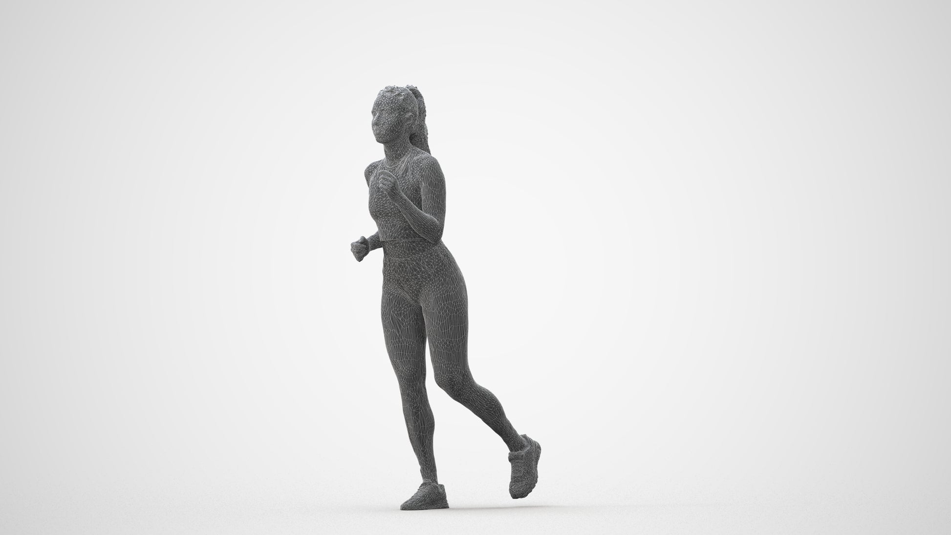 scanned 3D woman sport, photogrammetry people for Enscape and V-Ray, square thumbnail