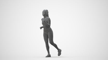 scanned 3D woman sport, photogrammetry people for Enscape and V-Ray, square thumbnail