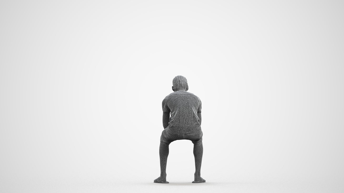 3D human model boy casual kids, photogrammetry scanned person for archviz, wireframe front view