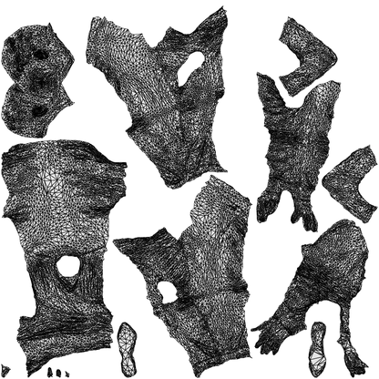 3D human model man casual sitting, photogrammetry scanned person for archviz, wireframe top-down view