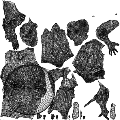 realistic 3D woman casual sitting, scanned archviz people for Blender and 3ds Max, wireframe top-down view